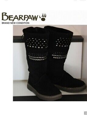 Bearpaw Black Studded Women's Boots EXCELENT CONDITION